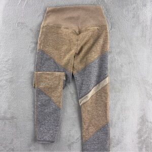 Alo Yoga High Waist Leggings Womens Size XS Brown Gray Colorblock Athletic